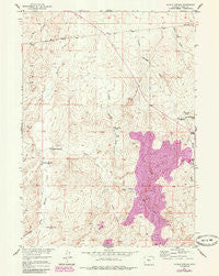 Puddle Springs Wyoming Historical topographic map, 1:24000 scale, 7.5 X 7.5 Minute, Year 1957