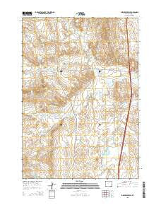 Purdy Reservoir Wyoming Current topographic map, 1:24000 scale, 7.5 X 7.5 Minute, Year 2015