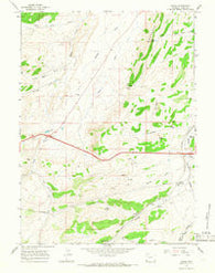 Ragan Wyoming Historical topographic map, 1:24000 scale, 7.5 X 7.5 Minute, Year 1965