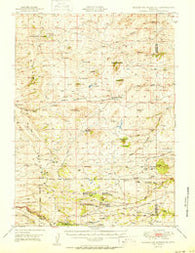 Ragged Top Mountain Wyoming Historical topographic map, 1:62500 scale, 15 X 15 Minute, Year 1950