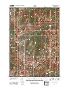 Ranger Peak Wyoming Historical topographic map, 1:24000 scale, 7.5 X 7.5 Minute, Year 2012
