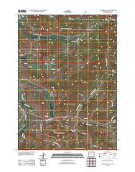 Raspberry Ridge Wyoming Historical topographic map, 1:24000 scale, 7.5 X 7.5 Minute, Year 2012