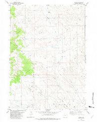 Raven Wyoming Historical topographic map, 1:24000 scale, 7.5 X 7.5 Minute, Year 1982