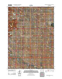 Rawhide Buttes East Wyoming Historical topographic map, 1:24000 scale, 7.5 X 7.5 Minute, Year 2012