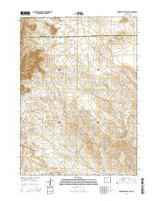 Rawhide Buttes East Wyoming Current topographic map, 1:24000 scale, 7.5 X 7.5 Minute, Year 2015