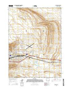 Rawlins Wyoming Current topographic map, 1:24000 scale, 7.5 X 7.5 Minute, Year 2015