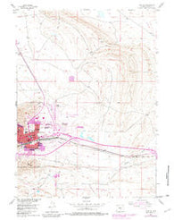 Rawlins Wyoming Historical topographic map, 1:24000 scale, 7.5 X 7.5 Minute, Year 1953