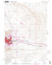 Rawlins Wyoming Historical topographic map, 1:24000 scale, 7.5 X 7.5 Minute, Year 1953