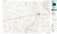 Rawlins Wyoming Historical topographic map, 1:100000 scale, 30 X 60 Minute, Year 1984
