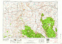 Rawlins Wyoming Historical topographic map, 1:250000 scale, 1 X 2 Degree, Year 1958