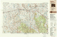 Rawlins Wyoming Historical topographic map, 1:250000 scale, 1 X 2 Degree, Year 1988