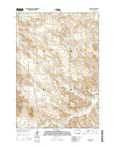 Recluse Wyoming Current topographic map, 1:24000 scale, 7.5 X 7.5 Minute, Year 2015