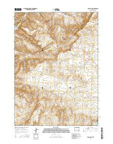 Red Canyon Wyoming Current topographic map, 1:24000 scale, 7.5 X 7.5 Minute, Year 2015