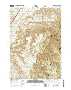 Red Canyon Creek Wyoming Current topographic map, 1:24000 scale, 7.5 X 7.5 Minute, Year 2015