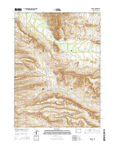 Red Gap Wyoming Current topographic map, 1:24000 scale, 7.5 X 7.5 Minute, Year 2015