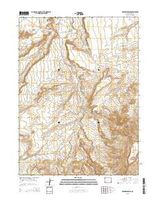 Reed Reservoir Wyoming Current topographic map, 1:24000 scale, 7.5 X 7.5 Minute, Year 2015
