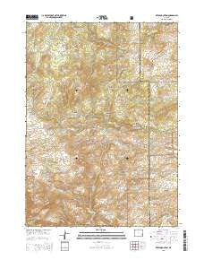 Reese Mountain Wyoming Current topographic map, 1:24000 scale, 7.5 X 7.5 Minute, Year 2015