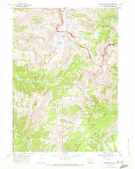 Rendezvous Peak Wyoming Historical topographic map, 1:24000 scale, 7.5 X 7.5 Minute, Year 1968