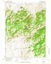Reno Hill Wyoming Historical topographic map, 1:24000 scale, 7.5 X 7.5 Minute, Year 1960