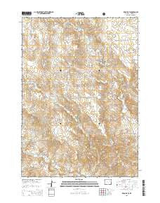 Reno Flats Wyoming Current topographic map, 1:24000 scale, 7.5 X 7.5 Minute, Year 2015