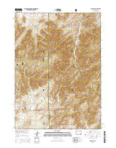 Reno Hill Wyoming Current topographic map, 1:24000 scale, 7.5 X 7.5 Minute, Year 2015