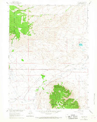 Rex Lake Wyoming Historical topographic map, 1:24000 scale, 7.5 X 7.5 Minute, Year 1961