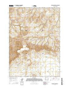 Reynolds Reservoir Wyoming Current topographic map, 1:24000 scale, 7.5 X 7.5 Minute, Year 2015