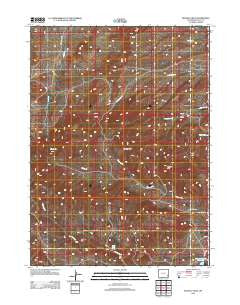 Richeau Hills Wyoming Historical topographic map, 1:24000 scale, 7.5 X 7.5 Minute, Year 2012