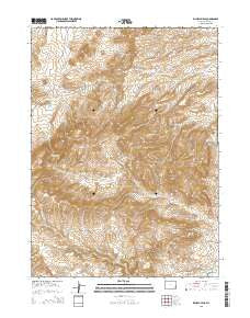 Richeau Hills Wyoming Current topographic map, 1:24000 scale, 7.5 X 7.5 Minute, Year 2015