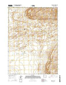 Riddle Cut Wyoming Current topographic map, 1:24000 scale, 7.5 X 7.5 Minute, Year 2015