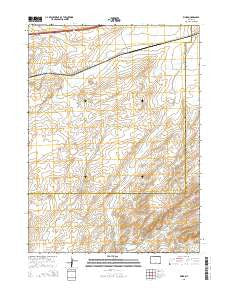 Riner Wyoming Current topographic map, 1:24000 scale, 7.5 X 7.5 Minute, Year 2015