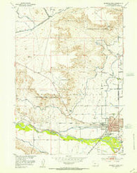 Riverton West Wyoming Historical topographic map, 1:24000 scale, 7.5 X 7.5 Minute, Year 1951
