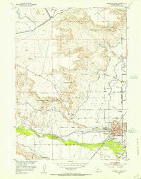 Riverton West Wyoming Historical topographic map, 1:24000 scale, 7.5 X 7.5 Minute, Year 1951