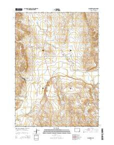 Riverview Wyoming Current topographic map, 1:24000 scale, 7.5 X 7.5 Minute, Year 2015