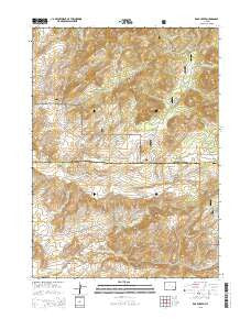 Rock Creek Wyoming Current topographic map, 1:24000 scale, 7.5 X 7.5 Minute, Year 2015