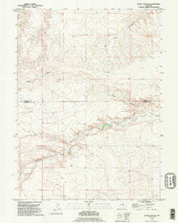 Rocky Hollow Wyoming Historical topographic map, 1:24000 scale, 7.5 X 7.5 Minute, Year 1990