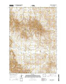 Rocky Butte Wyoming Current topographic map, 1:24000 scale, 7.5 X 7.5 Minute, Year 2015
