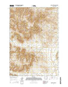 Rocky Butte SW Wyoming Current topographic map, 1:24000 scale, 7.5 X 7.5 Minute, Year 2015