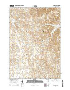 Rough Creek Wyoming Current topographic map, 1:24000 scale, 7.5 X 7.5 Minute, Year 2015