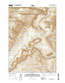 Roughlock Hill Wyoming Current topographic map, 1:24000 scale, 7.5 X 7.5 Minute, Year 2015