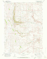 Round Mountain Wyoming Historical topographic map, 1:24000 scale, 7.5 X 7.5 Minute, Year 1969