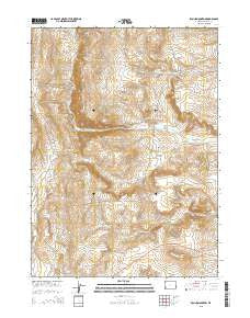 Round Mountain Wyoming Current topographic map, 1:24000 scale, 7.5 X 7.5 Minute, Year 2015