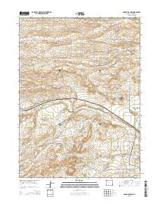 Round Top Lake Wyoming Current topographic map, 1:24000 scale, 7.5 X 7.5 Minute, Year 2015