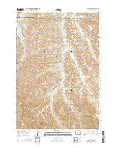 Roundup Draw Wyoming Current topographic map, 1:24000 scale, 7.5 X 7.5 Minute, Year 2015