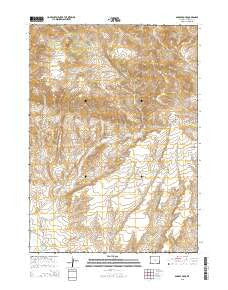Saddle Rock Wyoming Current topographic map, 1:24000 scale, 7.5 X 7.5 Minute, Year 2015