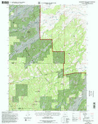Saddleback Mtn Wyoming Historical topographic map, 1:24000 scale, 7.5 X 7.5 Minute, Year 1992