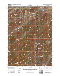 Saddleback Mountain Wyoming Historical topographic map, 1:24000 scale, 7.5 X 7.5 Minute, Year 2012
