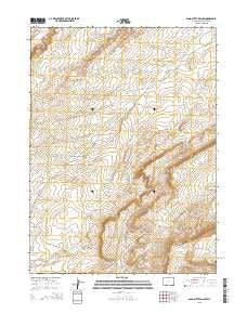 Sand Butte Rim NW Wyoming Current topographic map, 1:24000 scale, 7.5 X 7.5 Minute, Year 2015