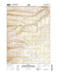 Sand Butte Rim SE Wyoming Current topographic map, 1:24000 scale, 7.5 X 7.5 Minute, Year 2015