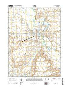 Saratoga Wyoming Current topographic map, 1:24000 scale, 7.5 X 7.5 Minute, Year 2015